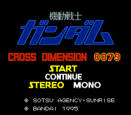 Kidou Senshi Gundam: Cross Dimension 0079 (SNES)   © Bandai 1995    1/3