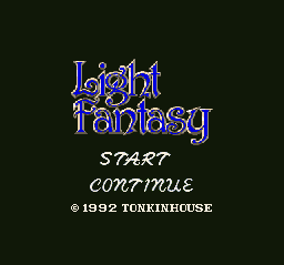 Light Fantasy (SNES)   © Tonkinhouse 1992    1/3