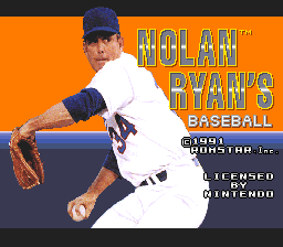 Nolan Ryan's Baseball (SNES)   © Romstar 1991    1/3
