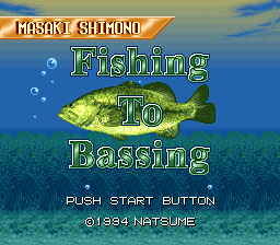 Shimono Masaki No Fishing To Bassing (SNES)   © Natsume 1994    1/3