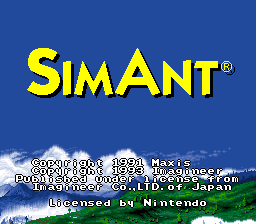 Sim Ant (SNES)   © Maxis 1993    1/3