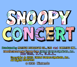 Snoopy Concert (SNES)   © Mitsui Fudosan 1995    1/3