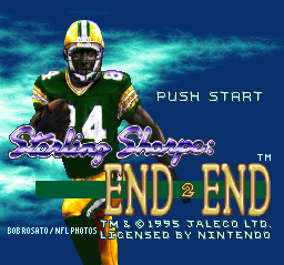 Sterling Sharpe: End 2 End (SNES)   © Jaleco 1995    1/3