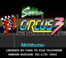 Super F-1 Circus 3 (SNES)   © Nichibutsu 1994    1/3