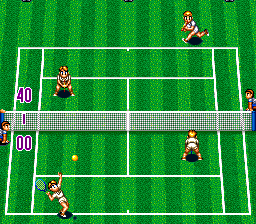 Super Final Match Tennis (SNES)   © Human 1994    2/3