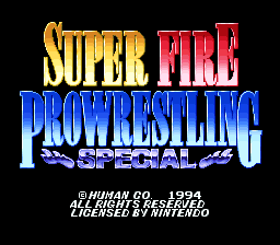 Super Fire Pro Wrestling Special (SNES)   © Human 1994    1/3