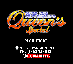 Super Fire Pro Wrestling: Queen's Special (SNES)   © Human 1995    1/3