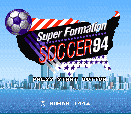 Super Formation Soccer '94 (SNES)   © Human 1994    1/3