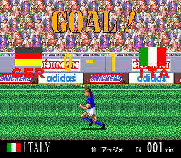 Super Formation Soccer '94 (SNES)   © Human 1994    3/3