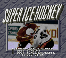Super Ice Hockey (SNES)   © SunSoft 1994    1/3