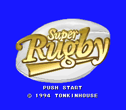 Super Rugby (1994) (SNES)   © Tonkinhouse 1994    1/3