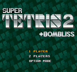 Super Tetris 2 + Bombliss (SNES)   © Bullet Proof 1992    1/3