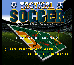 Tactical Soccer (SNES)   © EA 1995    1/3