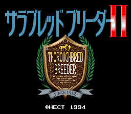 Thoroughbred Breeder II (SNES)   © Hect 1994    1/3