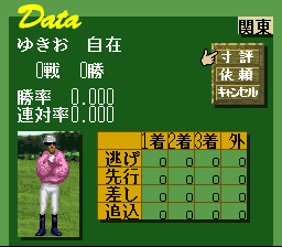 Turf Hero (SNES) &nbsp; &copy; Tecmo 1995 &nbsp;  3/3