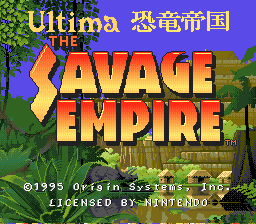 Worlds Of Ultima: The Savage Empire (SNES)   © Pony Canyon 1995    1/3