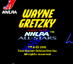 Wayne Gretzky And The NHLPA All-Stars (SNES)   © Time Warner 1995    1/3