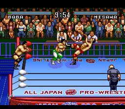 Zen-Nippon Pro Wrestling': Sekai Saikyou Tag (SNES)   © NCS 1993    2/3