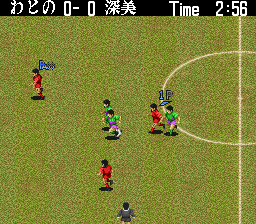 Zenkoku Koukou Soccer Senshuken (SNES)   © Yojigen 1994    2/3