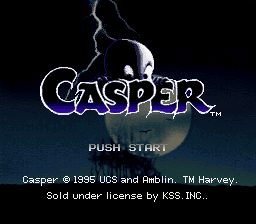 Casper (1997) (SNES)   © KSS 1997    1/3