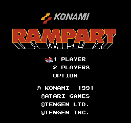 Rampart [Tengen] (NES)   © Konami 1991    1/3