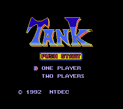 Tank (1992) (NES)   © Gluk 1992    1/3