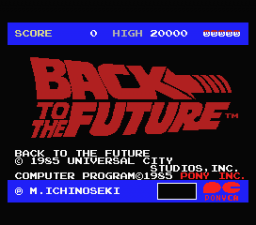 Back To The Future (1986 Pony Canyon) (MSX)   © Pony Canyon 1986    1/3