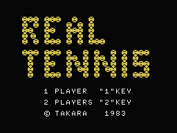 Real Tennis (MSX)   © Takara 1983    1/2