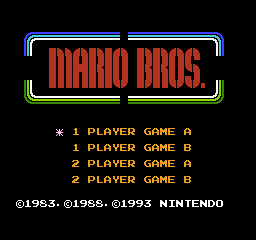 Mario Bros. [Classic Serie] (NES)   © Nintendo 1993    1/3