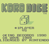 Koro Dice (GB)   © King Records 1990    1/3