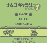 Namco Gallery Vol. 2 (GB)   © Namco 1996    1/3