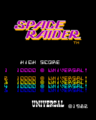 Space Raider (ARC)   © Universal 1982    1/3