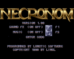 Necronom (AMI)   © Linel 1991    1/3