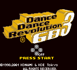 Dance Dance Revolution GB3 (GBC)   © Konami 2001    1/3
