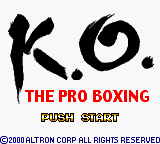 K.O.: The Pro Boxing (GBC)   © Altron 2000    1/3