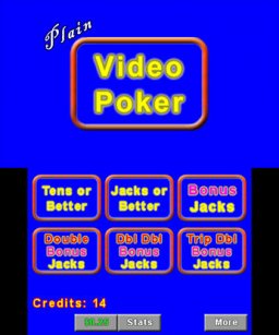 Plain Video Poker (3DS)   © PouncingKitten 2014    1/3
