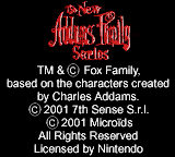 The New Addams Family Series (GBC)   © Microids 2001    1/3