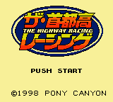 The Shutokou Racing (GBC)   © Pony Canyon 1998    1/3
