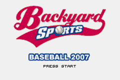 Backyard Sports Baseball 2007 (GBA)   © Atari 2006    1/3