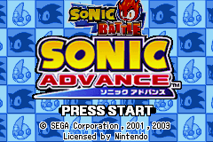 Sonic Advance / Sonic Battle (GBA)   © THQ 2005    1/3