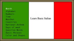 Learn Basic Italian (X360)   © Phantom 2012    1/3