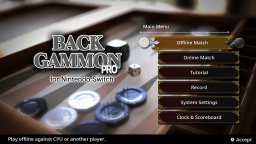 Backgammon Pro For Nintendo Switch (NS)   © Success 2023    1/3