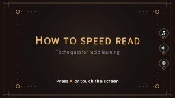 How To Speed Read: Techniques For Rapid Learning (NS)   © Cooking & Publishing 2024    1/3